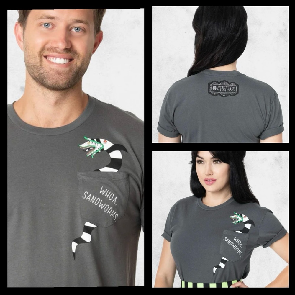 Beetlejuice soft pocket shirt / unisex size x-large / NEW in original packaging